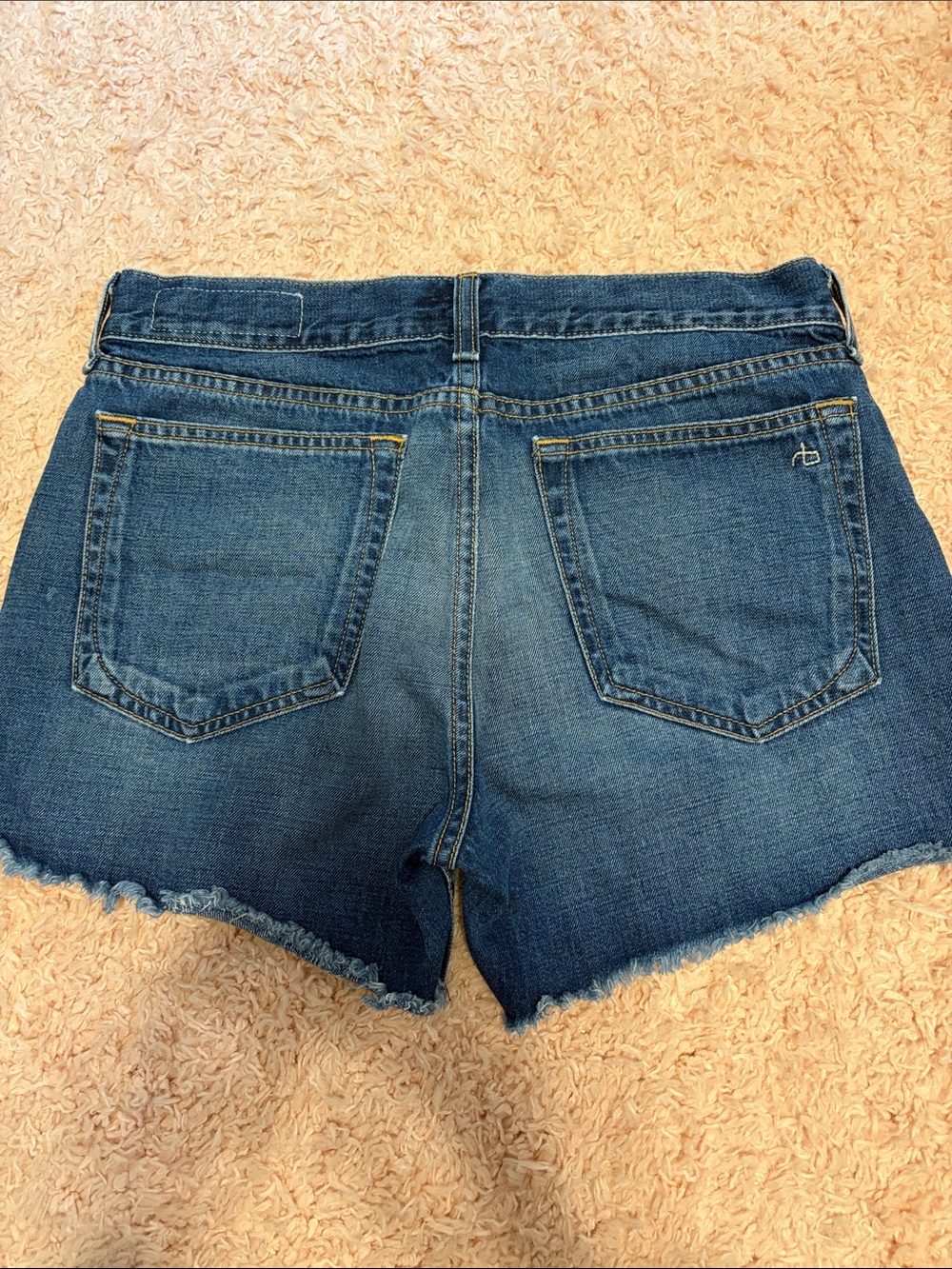 Rag & Bone Torrington Denim Short Raw Hem Size 25